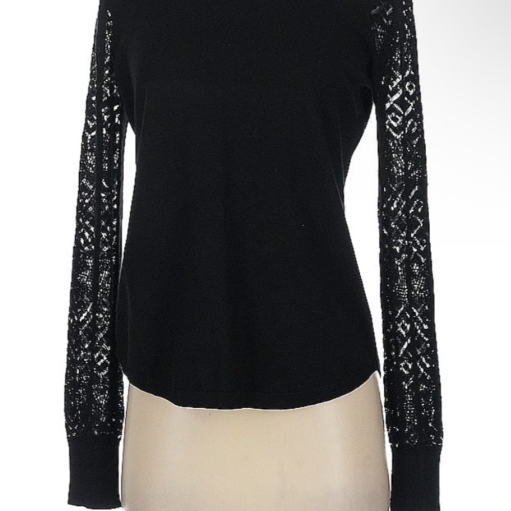Black Fitted Embellished Blouse
